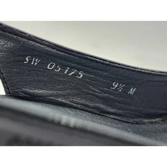 Stuart Weitzman Black Patent Leather Peep Toes Strappy Heels Women's Size 9.5 M - Picture 13 of 15